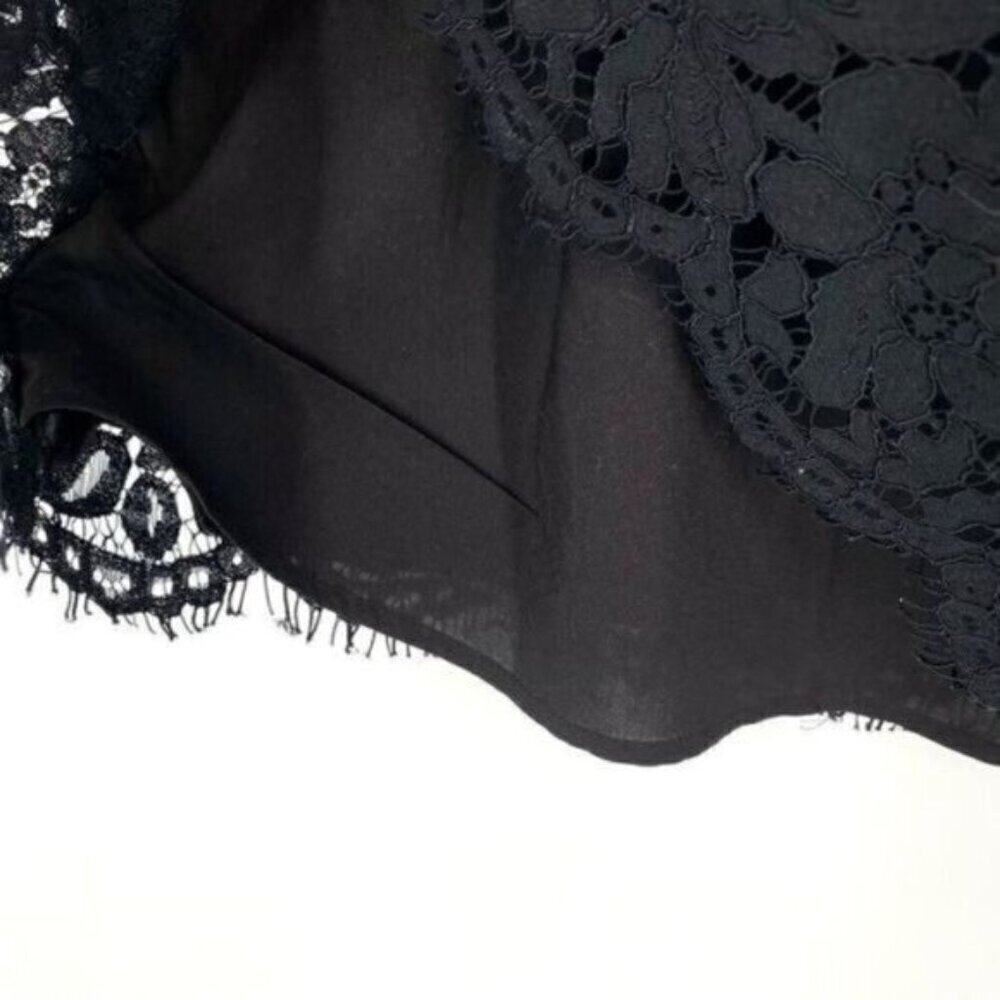 CeCe by Cynthia Steffe Women's Ingrid Black Cutaway Lace Shift Dress - Picture 9 of 14